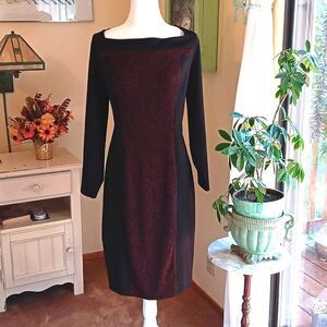 Vfshow Black Sheath Dress Dark Academia, Normcore